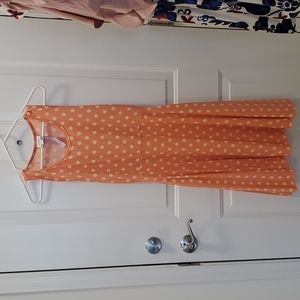 Sleeveless Peach Spring/Summer Dress